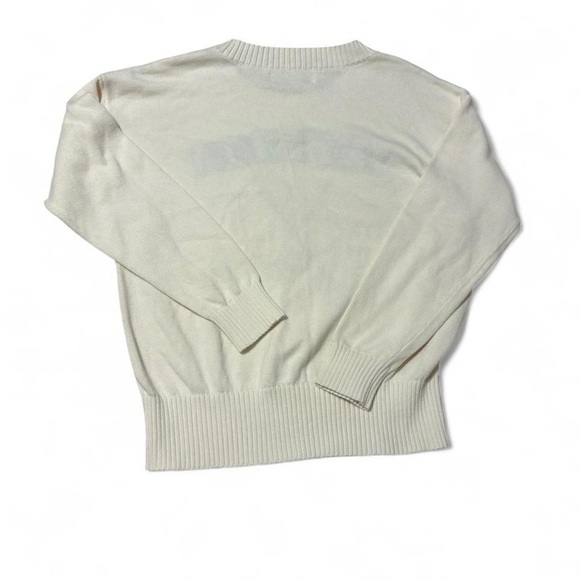 LOFT Cream Varsity Sweater - Picture 5 of 5